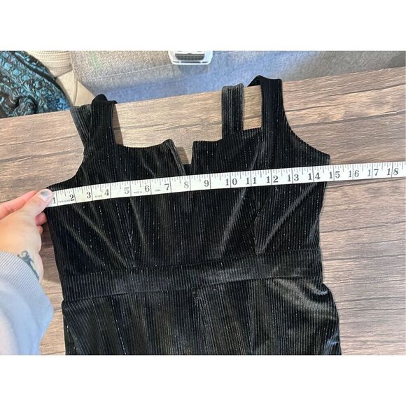 L*Space Wide Leg Sleeveless Velvet Corduroy Vera Jumper Black Size Small… - Picture 10 of 11